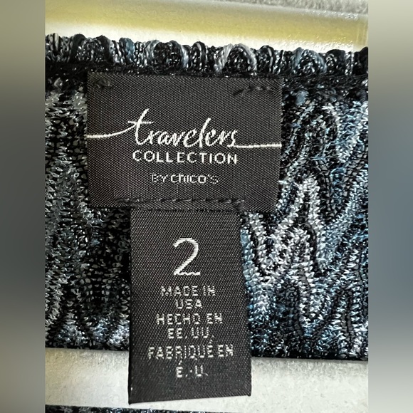 Chicos Open Front Blue Knit Sweater Size 2 Large Lightweight Lagenlook Boho - Picture 4 of 7